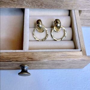 Retro‎ Gold Hoop Earrings